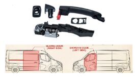 KR02L - Klamka zewnętrzna z mechanizmem (lewa strona)